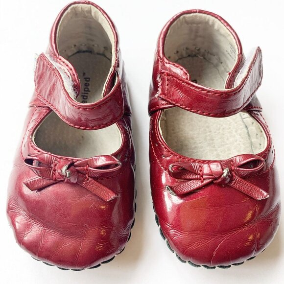 Pediped Burgundy Soft Sole Mary Janes - Picture 3 of 8